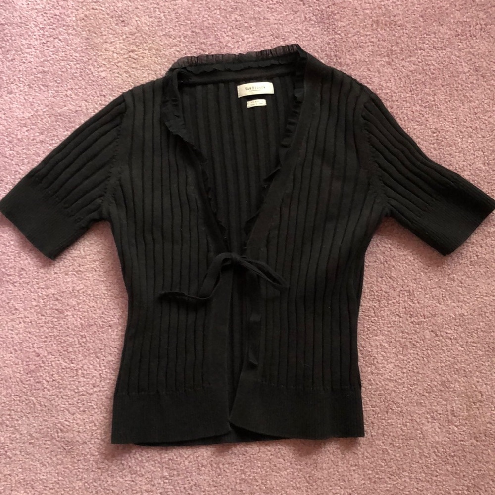 Van Heusen black short sleeved cardigan